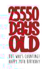 70 70th Birthday Card 16696 created by Waffle & Faff