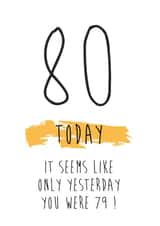 80 80th Birthday Card 16704 created by Waffle & Faff