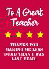 thanks thank you teacher Card 32036 created by Fantastical Cards