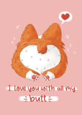 funny butt Valentines Day Card 47231 created by Planet612
