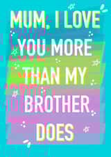 mum love Mothers Day Card 16893 created by Rude Mama