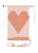 knitting be mine Valentines Day Card 21488 created by Piglet & Porge