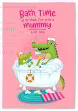mummy bath Mothers Day Card 11090 created by Blue Kiwi Design