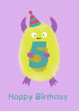 five 5 Birthday Card 19988 created by Get The Party Crafted