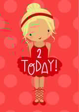 ballerina girl Birthday Card 11277 created by Bells Scambler