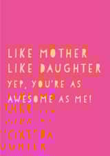 from daughter mum Mothers Day Card 9872 created by Heather Alstead Design LTD