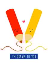 illustration pencil Valentines Day Card 18800 created by Holly Collective