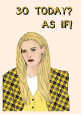 clueless cher Birthday Card 20804 created by Poppy & Mabel