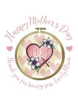 Sew Cross stich Mothers Day Card 33554 created by Peculiar Print Shop by Hannaeyetattoo 