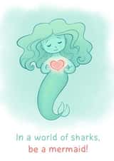mermaid kindness Send A Smile Card 26215 created by Sarah Satrun