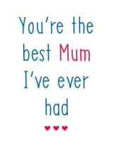 mum the best Mothers Day Card 39747 created by Susiewuzie