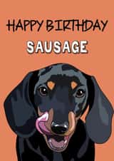 dachshund sausage Birthday Card 18846 created by Sara Fortune