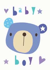 bear boy New Baby Card 17912 created by Jayne Schofield