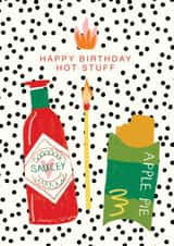 apple pie mcdonalds Birthday Card 21500 created by DOTS + STRIPES