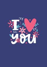 i love you love Valentines Day Card 11330 created by Family Designs