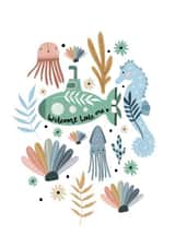 Under the sea newborn card created by Printed Picnic