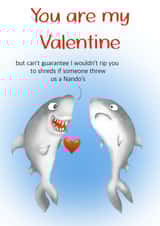 Shark Nandos Valentines Day Card 47217 created by Hot Potato Cards