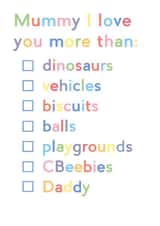 Tick the boxes to tell Mummy how much you love her! created by JosieOnTheRun