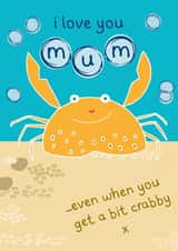 Cute Crab Card for Mum created by Jennie Moore