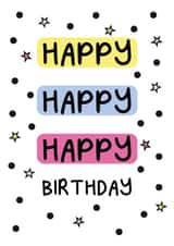 typography happy Birthday Card 20637 created by The Happy Company