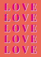Love typography Valentines Day Card 46604 created by Studio Cohen