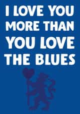 Chelsea football Valentines Day Card 41222 created by David Rudd