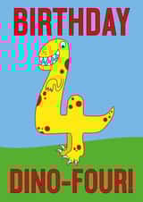 child four Birthday Card 21057 created by Rachel Hsiroc Design