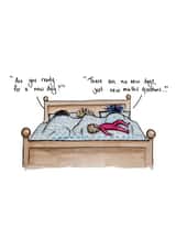 bed sleeping Mothers Day Card 43418 created by I am Spinks Art