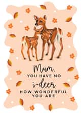 no i deer mothers day card created by Hot Dog greetings