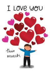 i love you love Valentines Day Card 20865 created by Paper Valley Design Studio