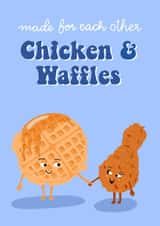 Chicken Waffles  Valentines Day Card 21519 created by Bianca Crew Designs
