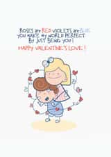 Roses are Red card, Valentines card, Love card created by CreateDesigns by Shaista Parveen