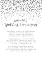 Heartfelt Typography Silver Anniversary Card - 25 Years - On Your Silver Wedding Anniversary created by Joanna Miller