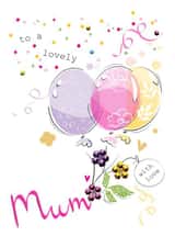 Lovely Mum Balloons and Confetti Card created by SABIVO Design by Sabina