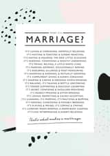 Marriage advise - pastel colours and black text created by Joanna Miller
