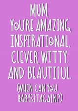 compliments funny Mothers Day Card 13633 created by Laura Did That