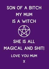 witch witchcraft Mothers Day Card 45140 created by Cheeky Witch®