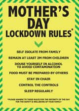 Funny lockdown Mothers Day Card 40878 created by Peter De Wreede