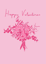 bouquet flowers Valentines Day Card 16919 created by Lucy McCabe