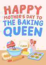 Happy Mother's Day To The Baking Queen - Baker Mum created by Studio Doodles