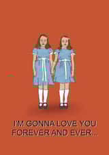 The Shining Twins Anniversary Valentines Card created by Saluki Studio