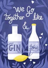 Gin and tonic valentines card Valentines Day Card 21566 created by Katie Brookes