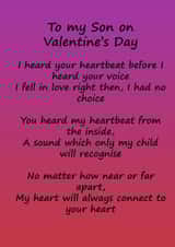 son heartbeat Valentines Day Card 45588 created by Dear Evelyn
