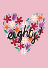 eighty eightieth Birthday Card 17411 created by @AimeeStevens.Design