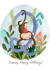 child monkey Birthday Card 4312 created by Claire Lefevre