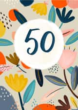 milestone fifty Birthday Card 4324 created by Claire Lefevre