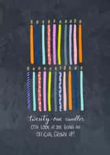 twenty one twentyfirst Birthday Card 4332 created by Claire Lefevre