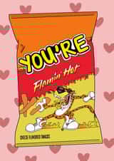 heart flamin hot Valentines Day Card 13347 created by Maisie-Jane Andrews