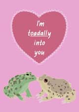 toads reptiles Valentines Day Card 13184 created by drawnonna