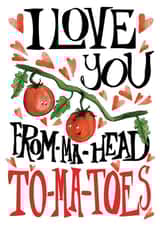 love you Valentines Day Card 12282 created by Half Pint Print